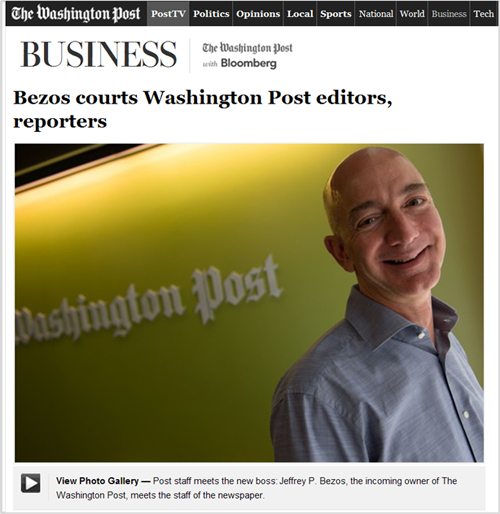 Washington Post: Bezo courts Washington Post editors, reporters