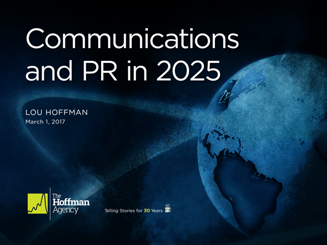 communications and PR in 2025 presentation slide
