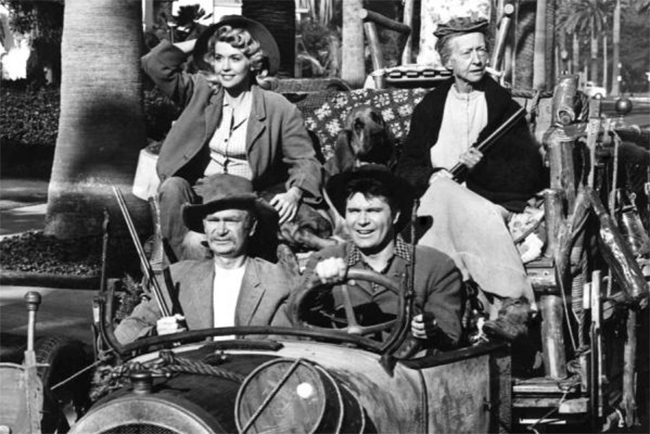 Beveryl hillbillies in a car