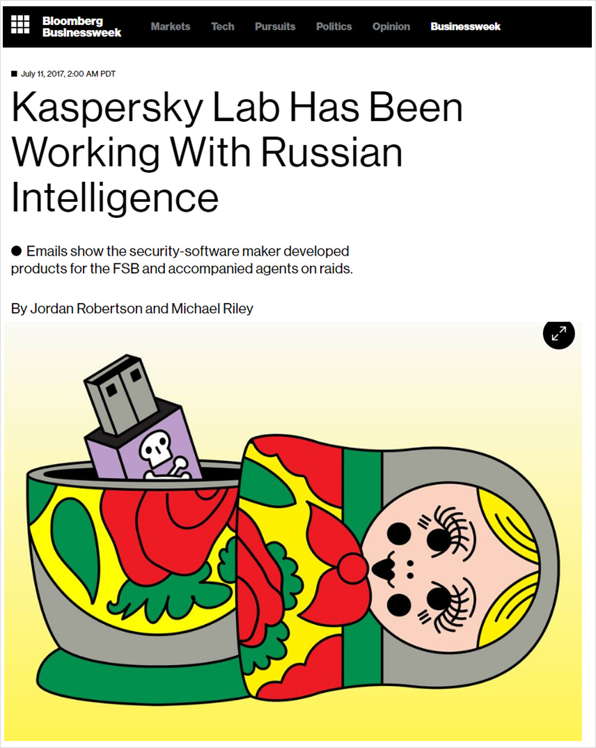 Kaspersky Bloomberg article