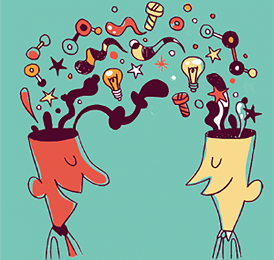 cartoons sharing ideas
