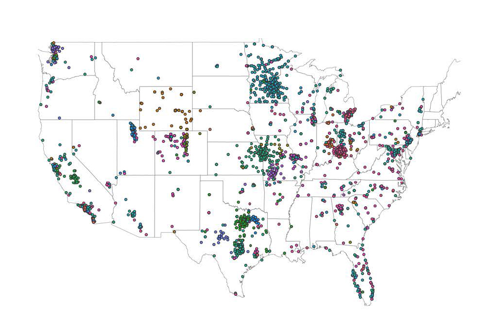 University of Missouri survey U.S. map