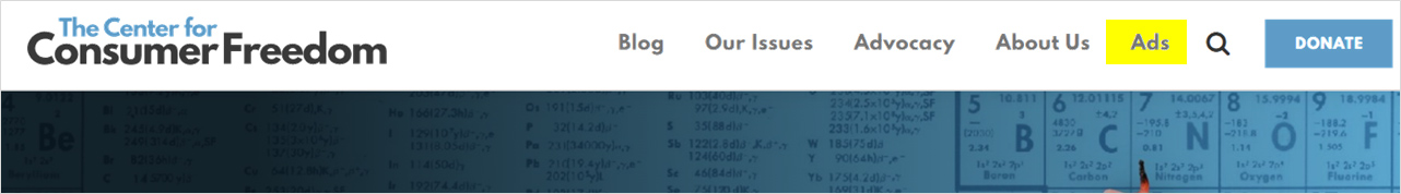 The Center for Consumer Freedom website